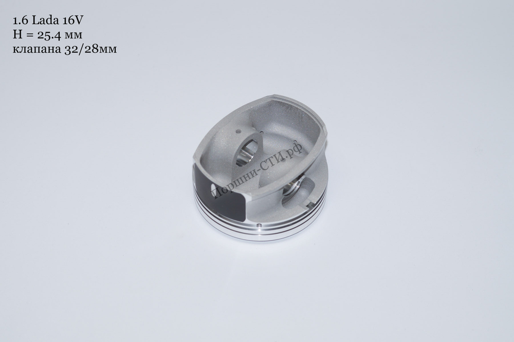 Поршни СТИ 16-кл высота 25.4 палец 19/45 под клапана 32/28 кольца 1,2/1,5/2,0 вытесн.-1,2мм