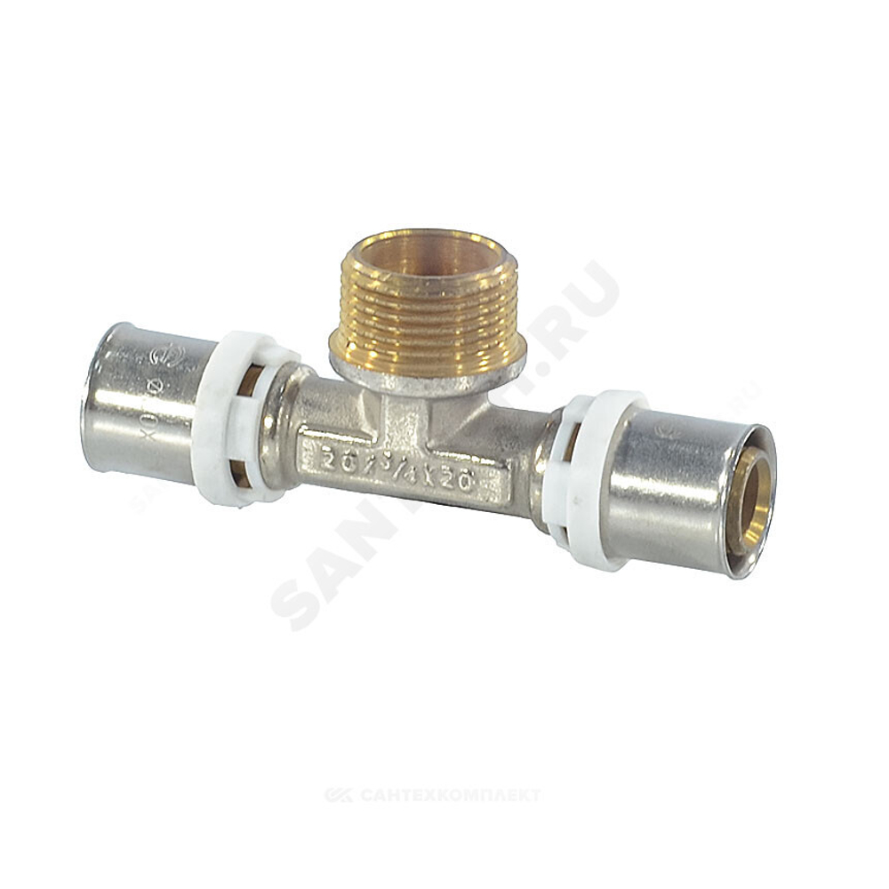 Тройник МП латунь пресс Дн 20х1/2"х20 НР ГОСТ 32415-2013 8012 Aquasfera 8012-02