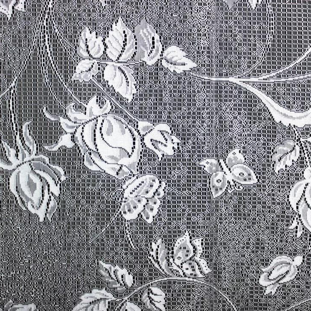 Полотно жаккардовое рис. 2-10-57,  ширина 3.3м, цвет белый, Россия.