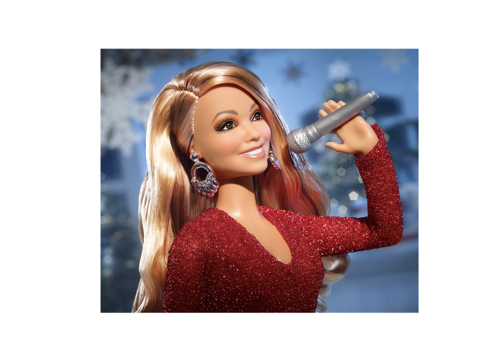Кукла Barbie Signature, коллекционная коллекция Мэрайи Кэри в красном блестящем платье с серебристыми аксессуарами