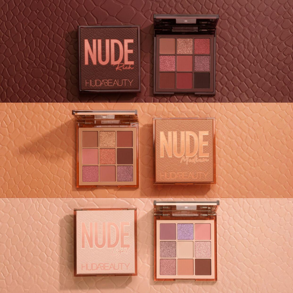 Палетка теней HUDA BEAUTY "RICH Nude Obsessions"