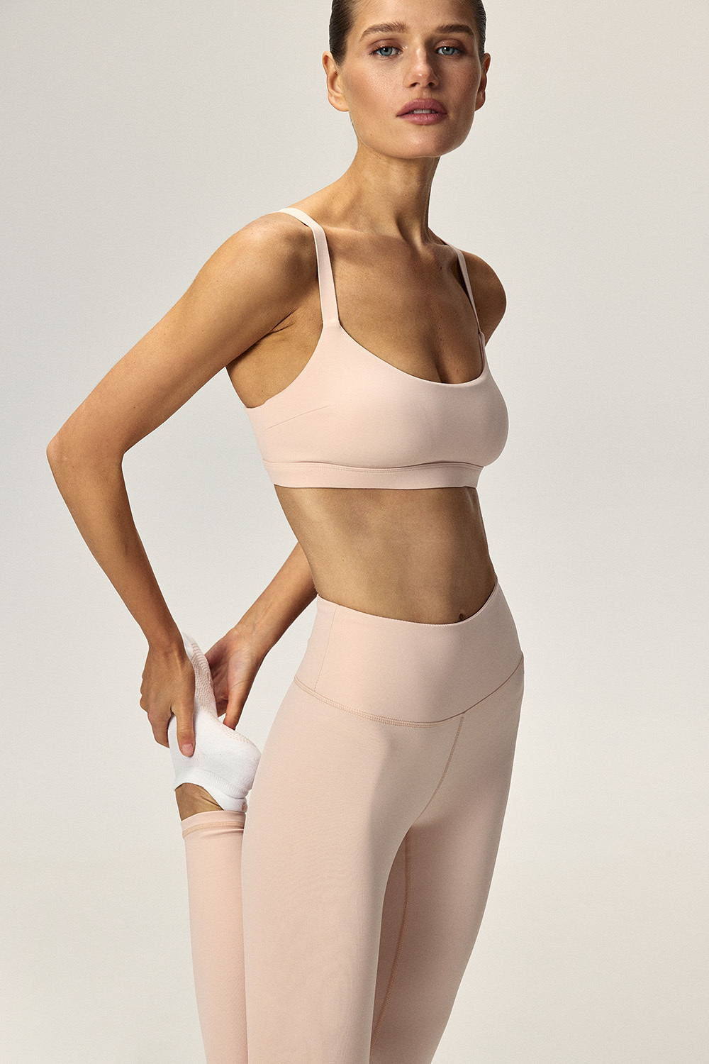 Леггинсы с эластичным поясом SPORT Пудра