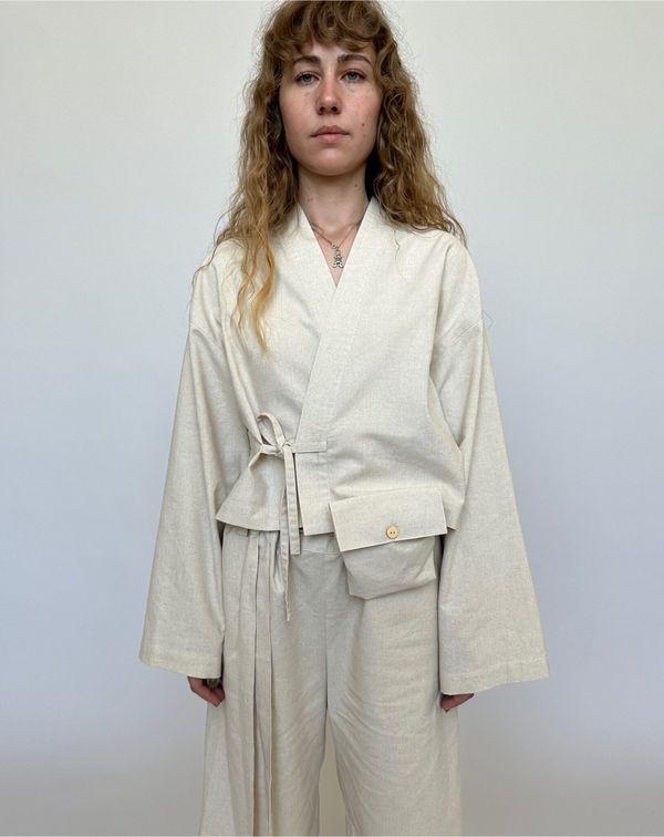 Шорты Хакама молочные - фото 4