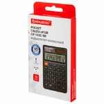 Калькулятор карманный Brauberg, 12 разрядов, CX-102C-BK, двойное питание, 76х126х9мм, черный