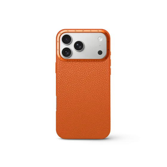 Чехол для iPhone 17 - Зернистая кожа - оранжевый
