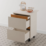 Кухонный модуль напольный, 60х45х83, Виго, с 3-мя ящиками, с дубовыми панелями, серый / массив дуба, Dipriz