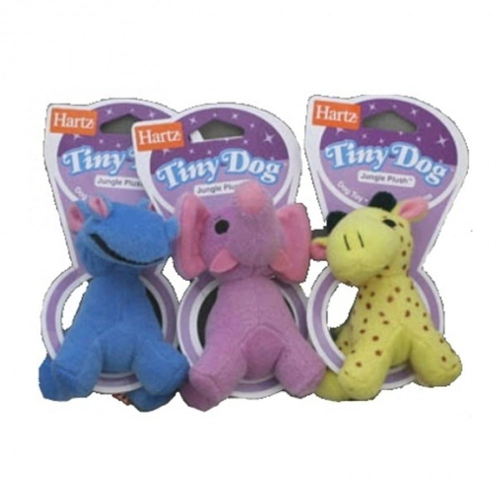 Игрушка Hartz Tiny Dog Jungle Plush Dog Toy Африканское животное мягкая для собак маленькая