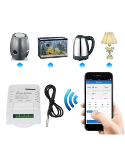 Умное Wi-Fi реле 16A RF433МГц c внешним датчиком Алиса