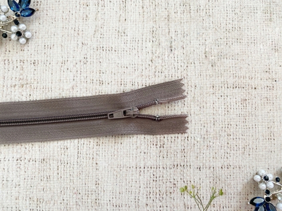 Молния брючная спираль, автомат, L 19 см, Т3, н/р, пыльная сирень