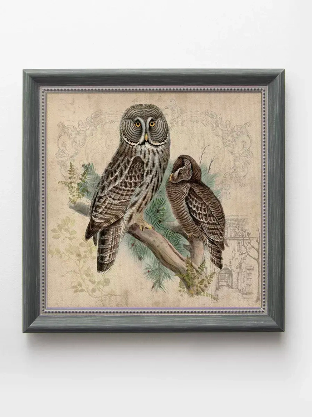 Картины на стену интерьерная на холсте 4 шт, 23*23 см