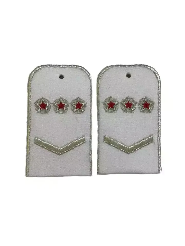 Погоны Метрополитена вышитые белые (1 лычка 3 звезды)