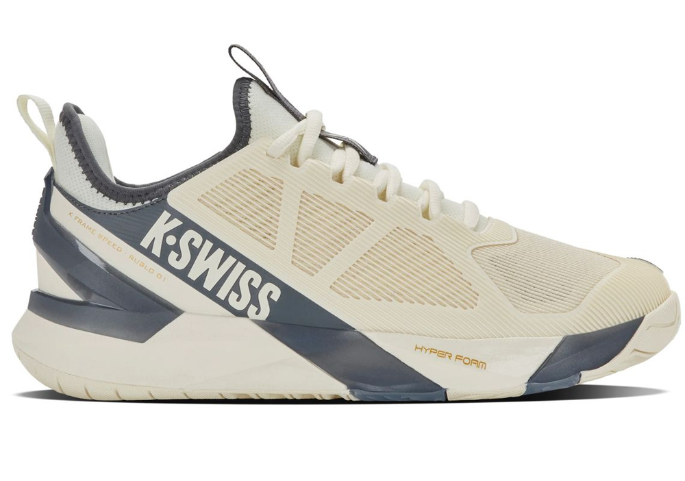 Мужские кроссовки теннисные K-Swiss K-Frame Speed Rublo Clay - egret/turbulence