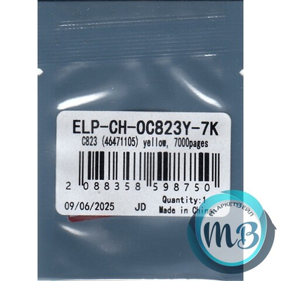 Чип ELP для картриджа OKI C823 (46471105) Yellow, 7K