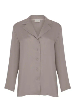 Рубашка с длинным рукавом бежевая