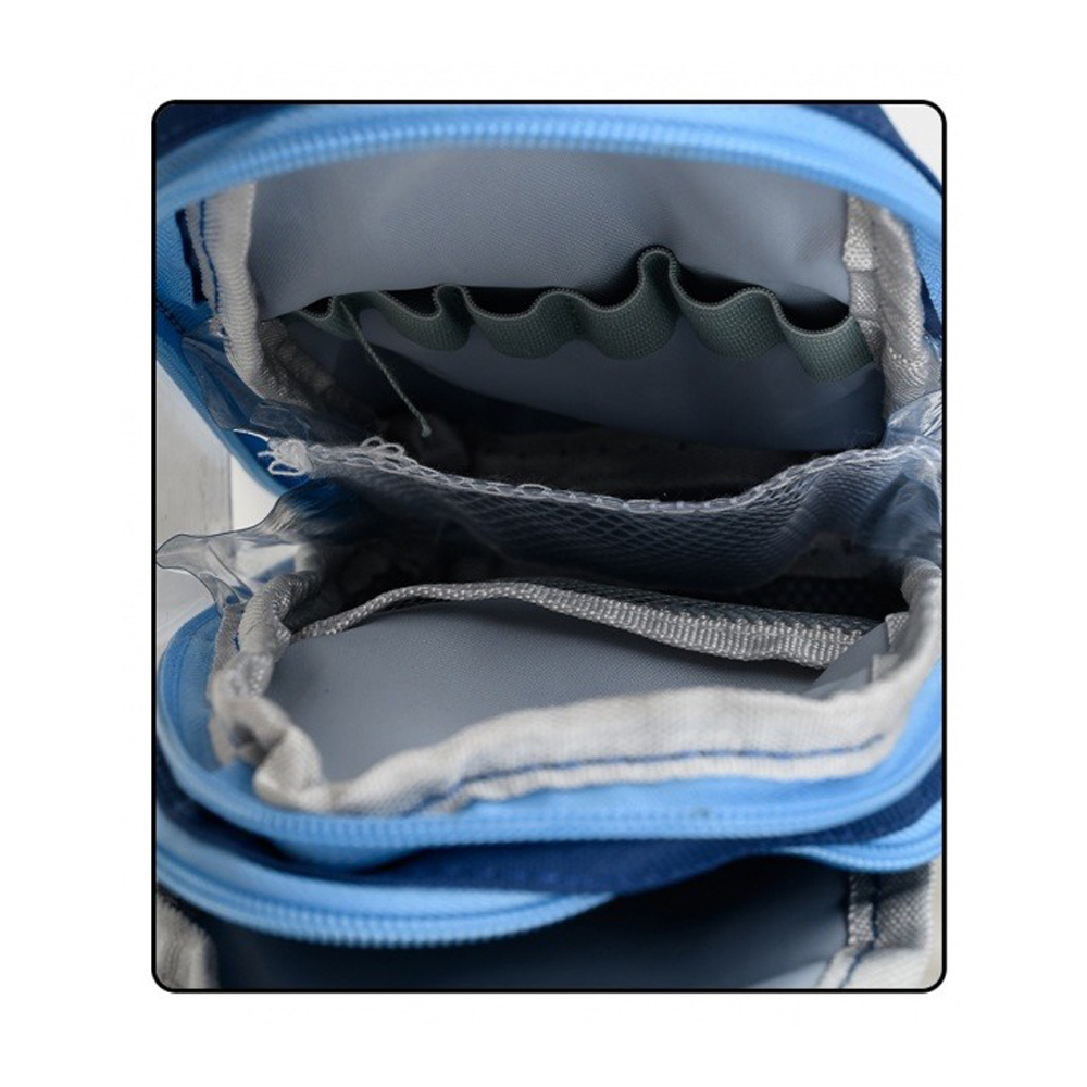 Пенал-сумка Basir без наполнения, 10*22*6 см, серия "Космос", 3 отделения на молнии