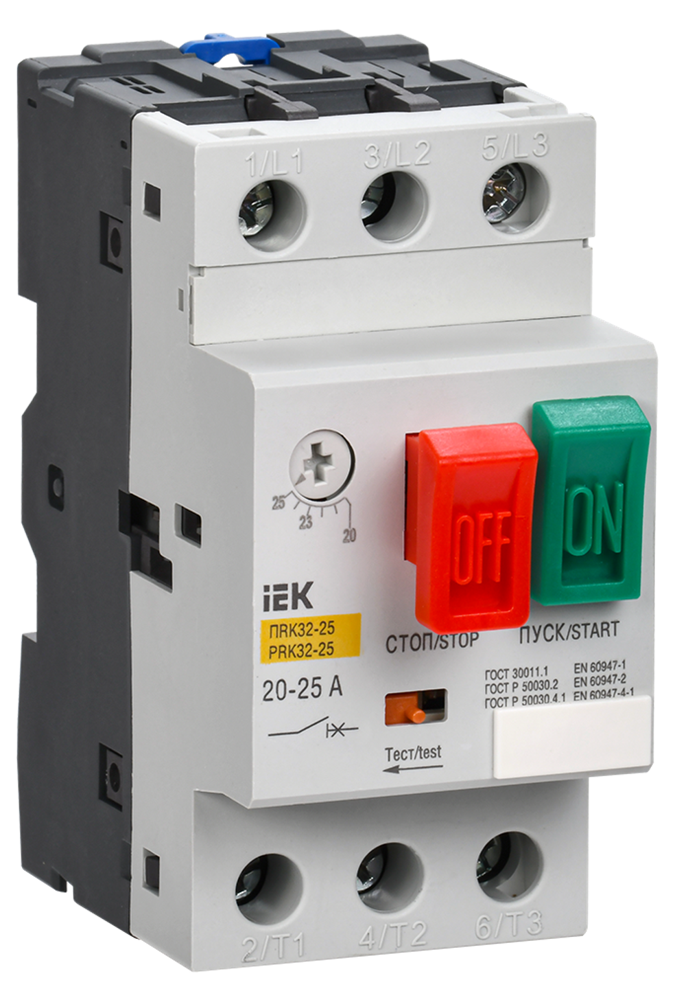 Пускатель ПРК32-2,5 In=2,5A Ir=1,6-2,5A Ue 660В IEK