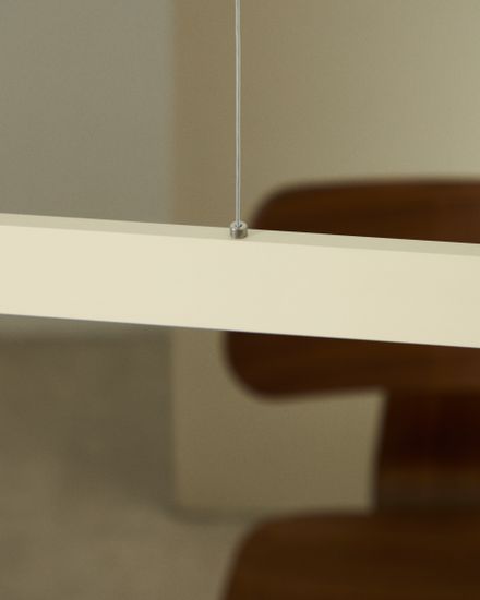 Подвесной светильник Boadella из алюминия с бежевой отделкой