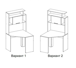 Стол компьютерный Квартет-12, дуб сонома/белый