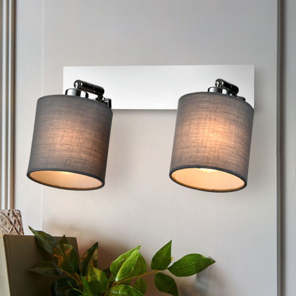 Светильник настенно-потолочный спот Rivoli Perlita 7058-702 2 x E14 40 Вт поворотный с выключателем | Rivoli