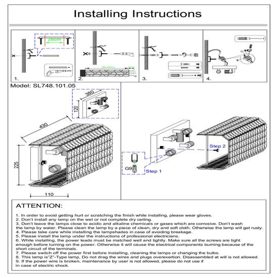 SL748.101.05 Светильник настенный ST-Luce Хром/Хром, Прозрачный G9 5*5W DISCO
