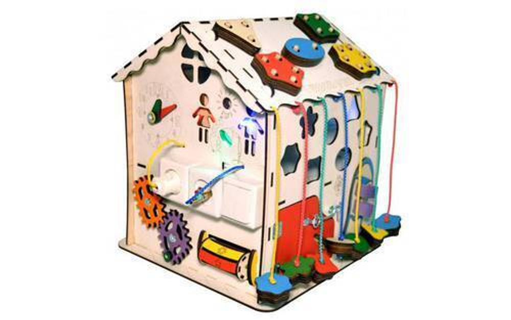 Бизидомик i wood play с электрикой — 9-0090