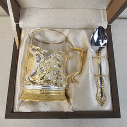 Подстаканник Москва с позолотой