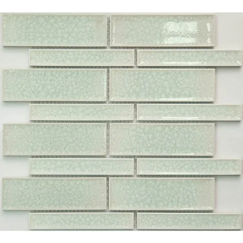Мозаичная плитка из керамики R-301 Rustic глянцевая гладкая бежевый