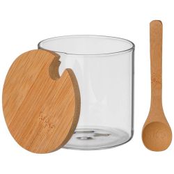 НАБОР ЕМКОСТИ ДЛЯ СЫПУЧИХ AGNESS "NATIVE", 10 ПРЕДМЕТОВ, ДИАМЕТР 8 СМ, ВЫСОТА 8 СМ БОРОСИЛИКАТНОЕ