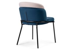 Стул на металлокаркасе Сиолим морской / кремовый / черный глянец