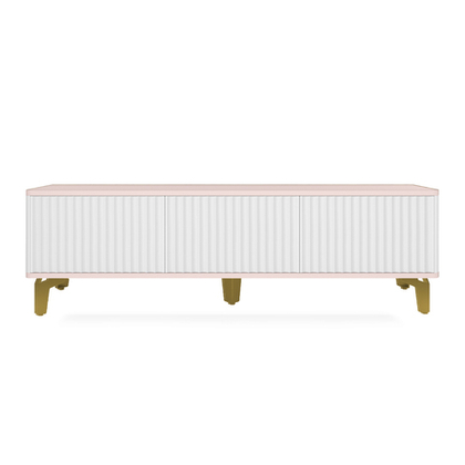 Тумба под телевизор на ножках ROYAL 5031 эко (Зефир-Золото)