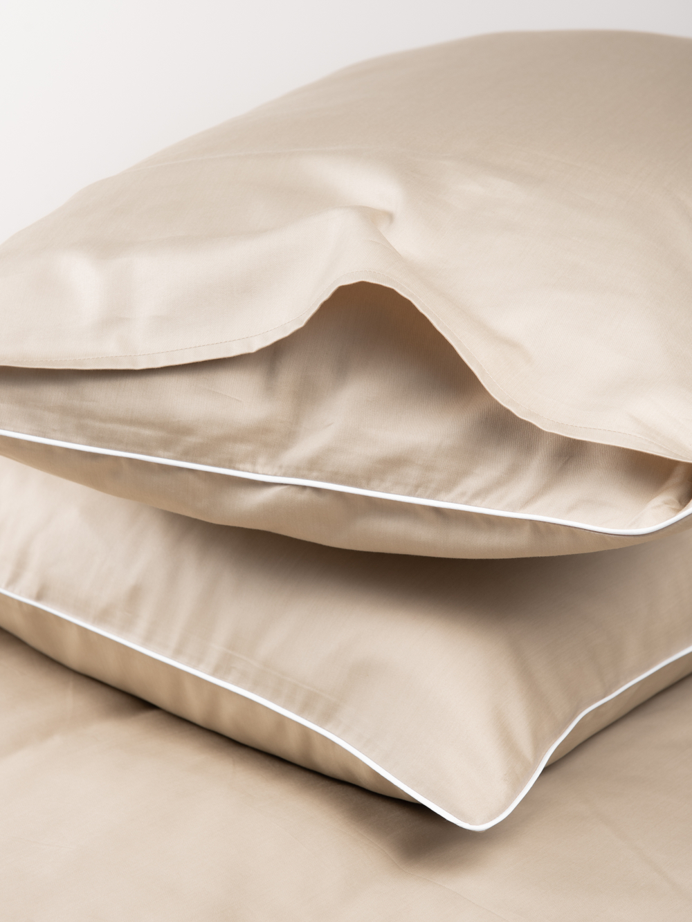 MOON Комплект постельного белья, сатин темно-бежевый