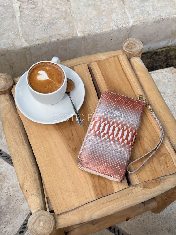 Кошелек из кожи питона на замке WA-257