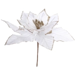 Украшение новогоднее «Пуансеттия - Фурия» 26 см, Белый
