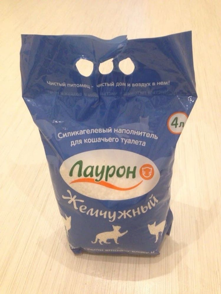 Лаурон  4л &quot;Жемчужный&quot; силик. наполнитель д/кошек