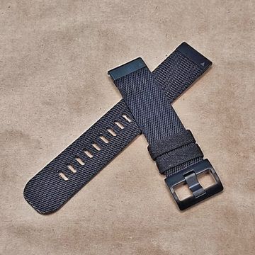 Ремешок нейлоновый 22 мм жакардовое плетение для Garmin MARQ / Epix / Fenix (47 мм) (Черный)