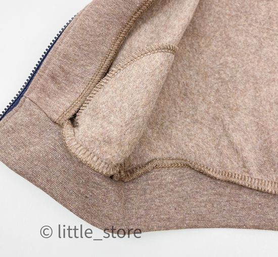 Толстовка из футера с начесом "Wild boy" коричневый меланж