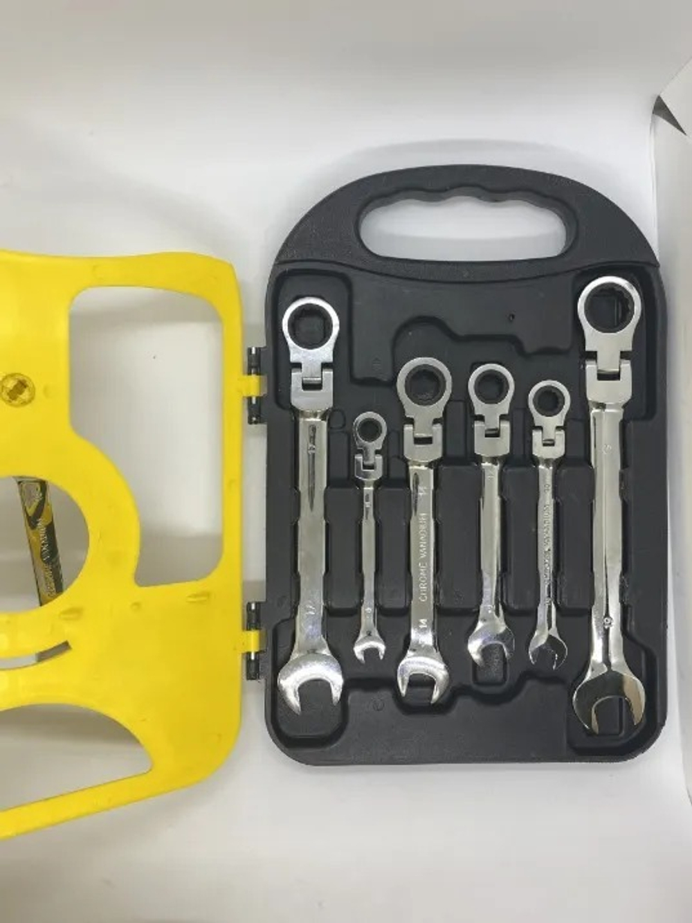 Набор комбинированных ключей с трещоткой в кейсе, Гаечные ключи с храповым механизмом, Ключи трещоточные, 8-19 мм, 7 шт