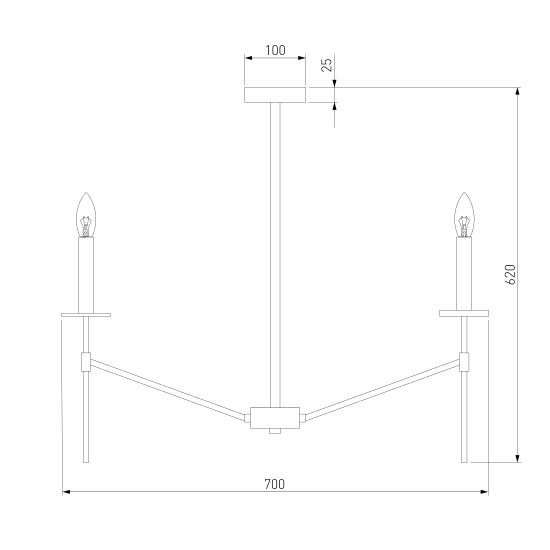 60142/6/Потолочный светильник/ хром Smart