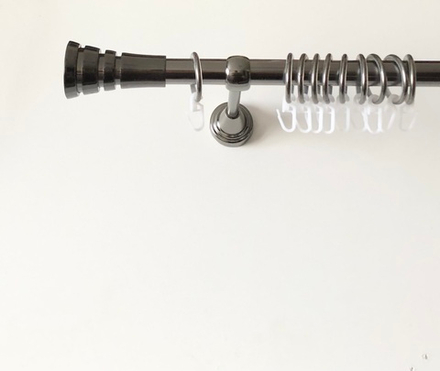 Карниз для штор "Луиза" d19 мм однорядный, цвет черный никель