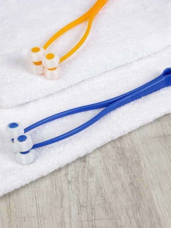 Массажёр для лица, 25 × 4,5 см, 4 ролика, цвет МИКС