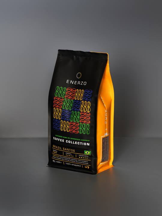 Кофе зерновой Enerzo Бразилия Сантос - 1кг