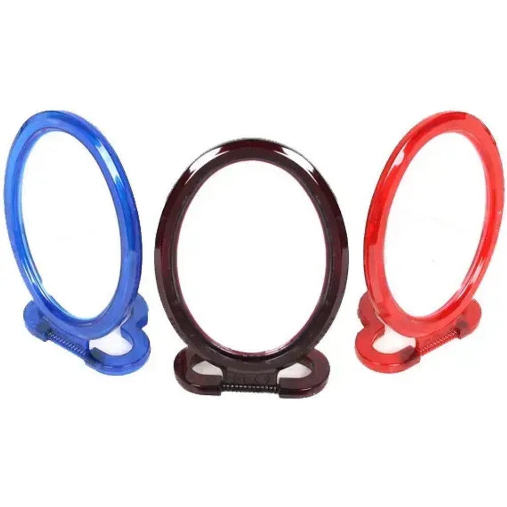 Зеркало настольное в пластиковой оправе «Выгодное» овал, подвесное 21*15,5см (стикер на минивложение)