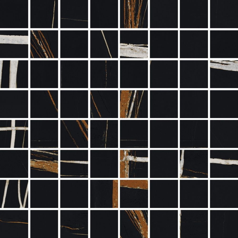 Мозаика Charme Deluxe Sahara Noir Lux Mosaico 3.5х3.5 29.2x29.2