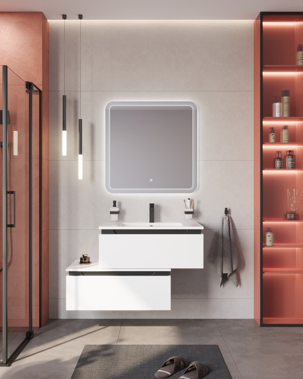 Мебель для ванной Cezares SLIDER 80 Bianco Opaco SLIDER-800-1C-SO-BO