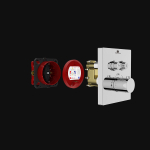 Душевой комплект Vincea Inspire VSFW-3I21T2CH встраиваемый, термостатический, 2 режима, хром