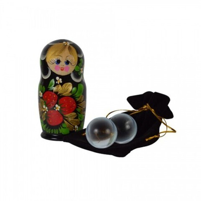 Шарики вагинальные из итальянского стекла (диаметр 3 см) (Цвет: прозрачный)