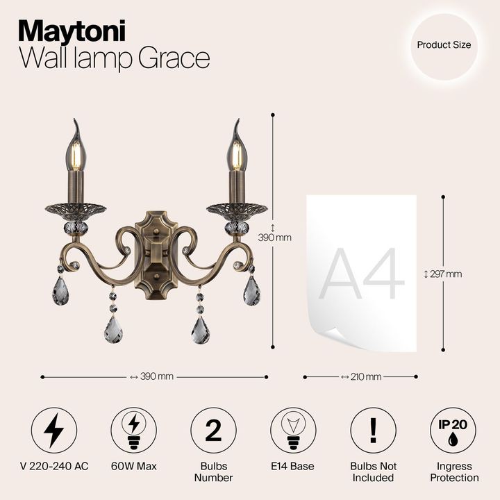 Бра Maytoni Grace RC247-WL-02-R