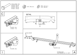Фаркоп оцинкованный Galia H084A для Hyundai ix20 2010-(паспорт и сертификат в комплекте)(без электрики)