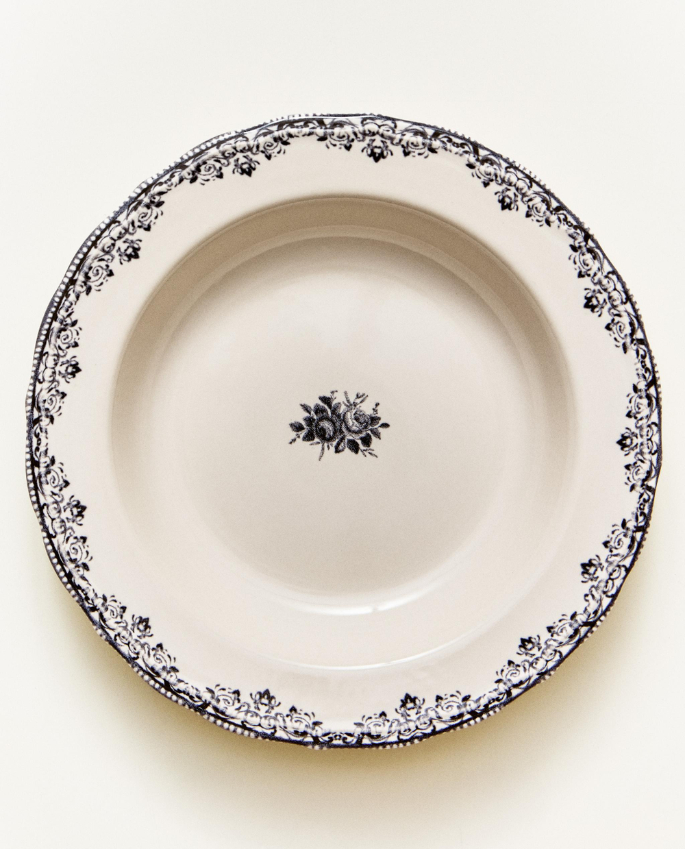 Zara Home тарелка глубокая из фаянса, цвет синий, 23 см · 8267/201
