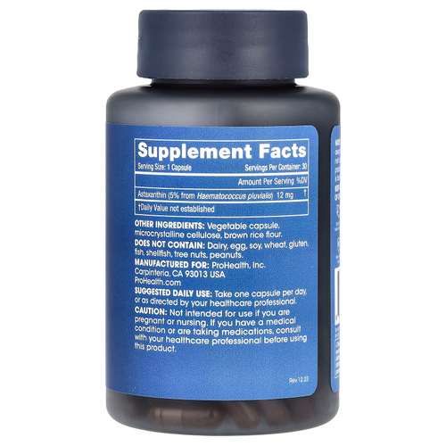 ProHealth Longevity, Астаксантин, 12 мг, 30 капсул